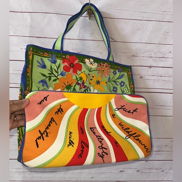 NWT BRIGHTON In The Garden Tote Bag Canvas $150 - Picture 6 of 11